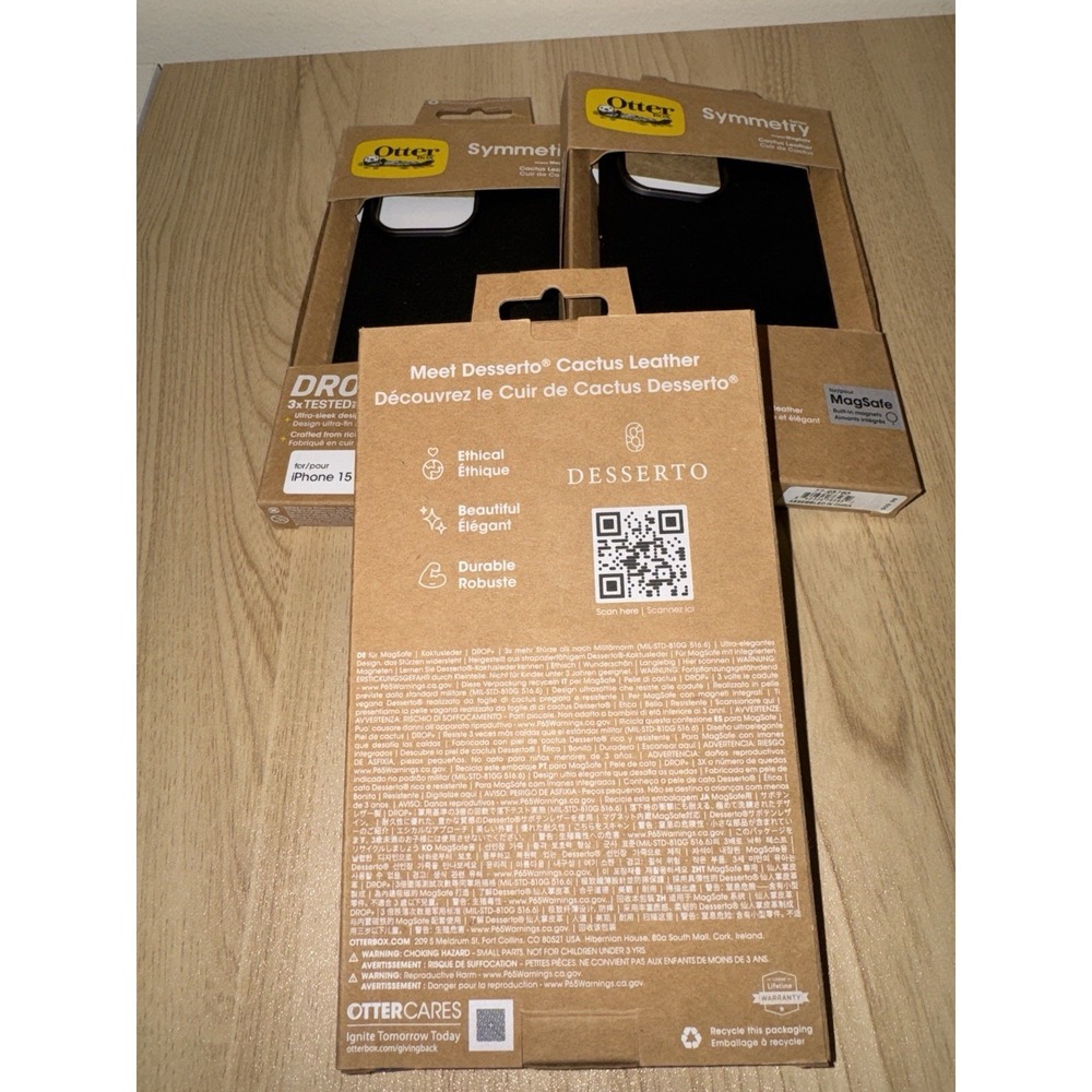 OtterBox iPhone 15 Pro Max Symmetry Cactus Leather Case Black Slim‎ Protection - Picture 4 of 7